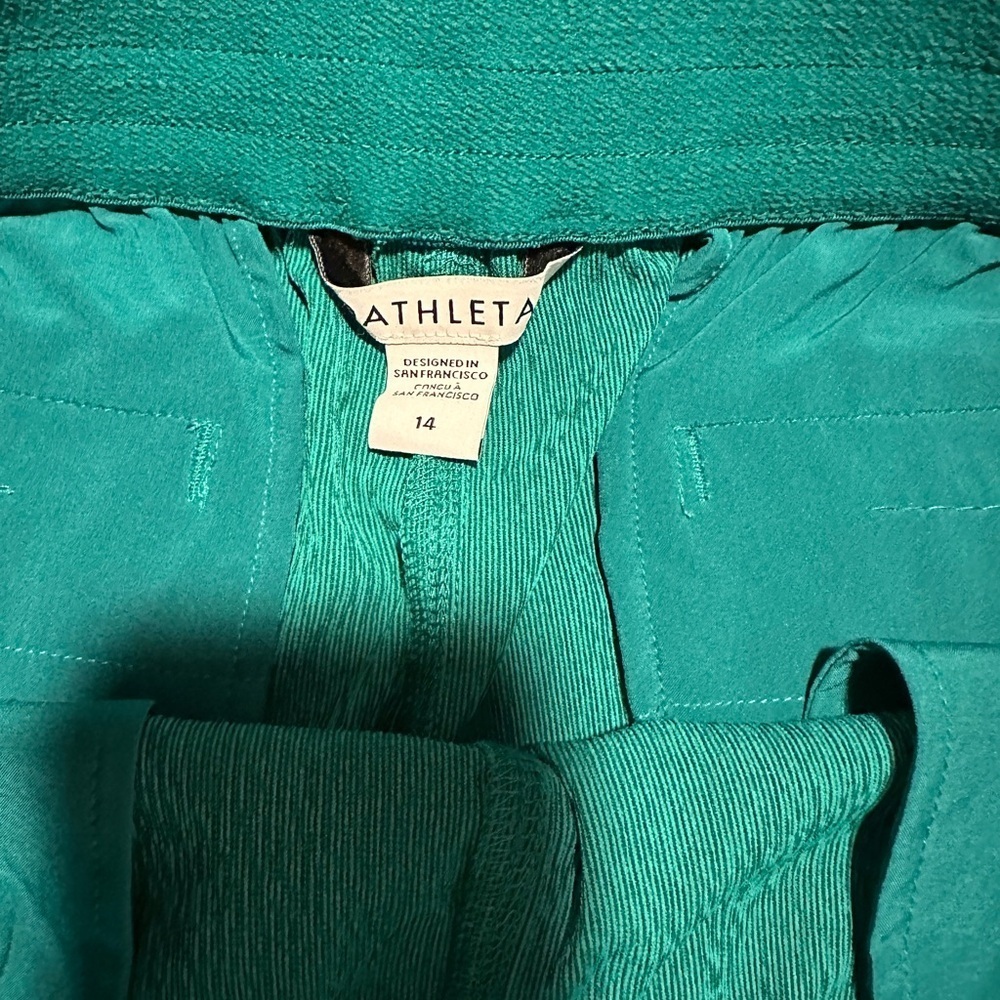 Athleta Teal Women's Athletic Echo Shorts Size 14 - Picture 2 of 9